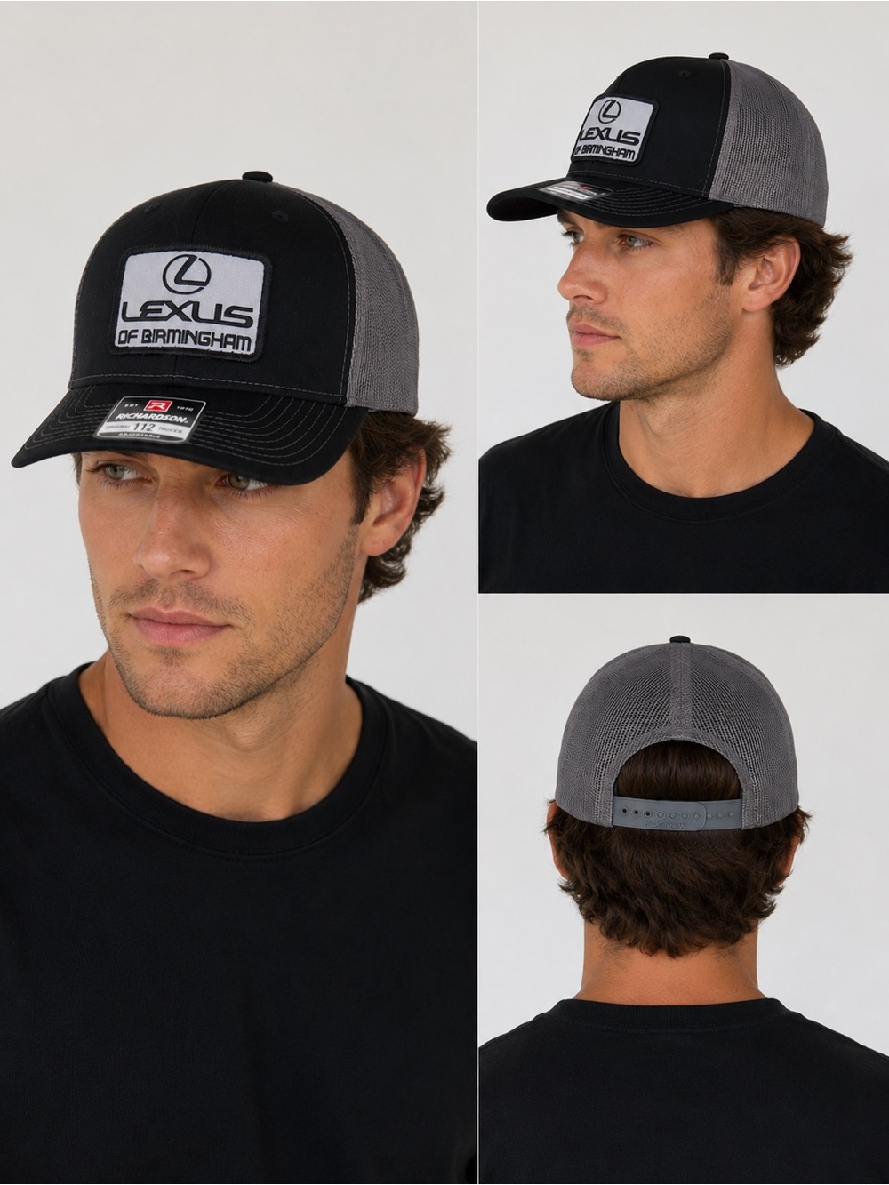 NWT Lexus of Birmingham Richardson 112 Black & Gray Trucker Hat Unisex